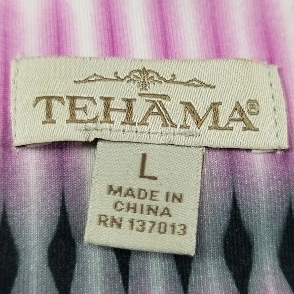 Tehama stretch knit size large geo print dress - Picture 3 of 8